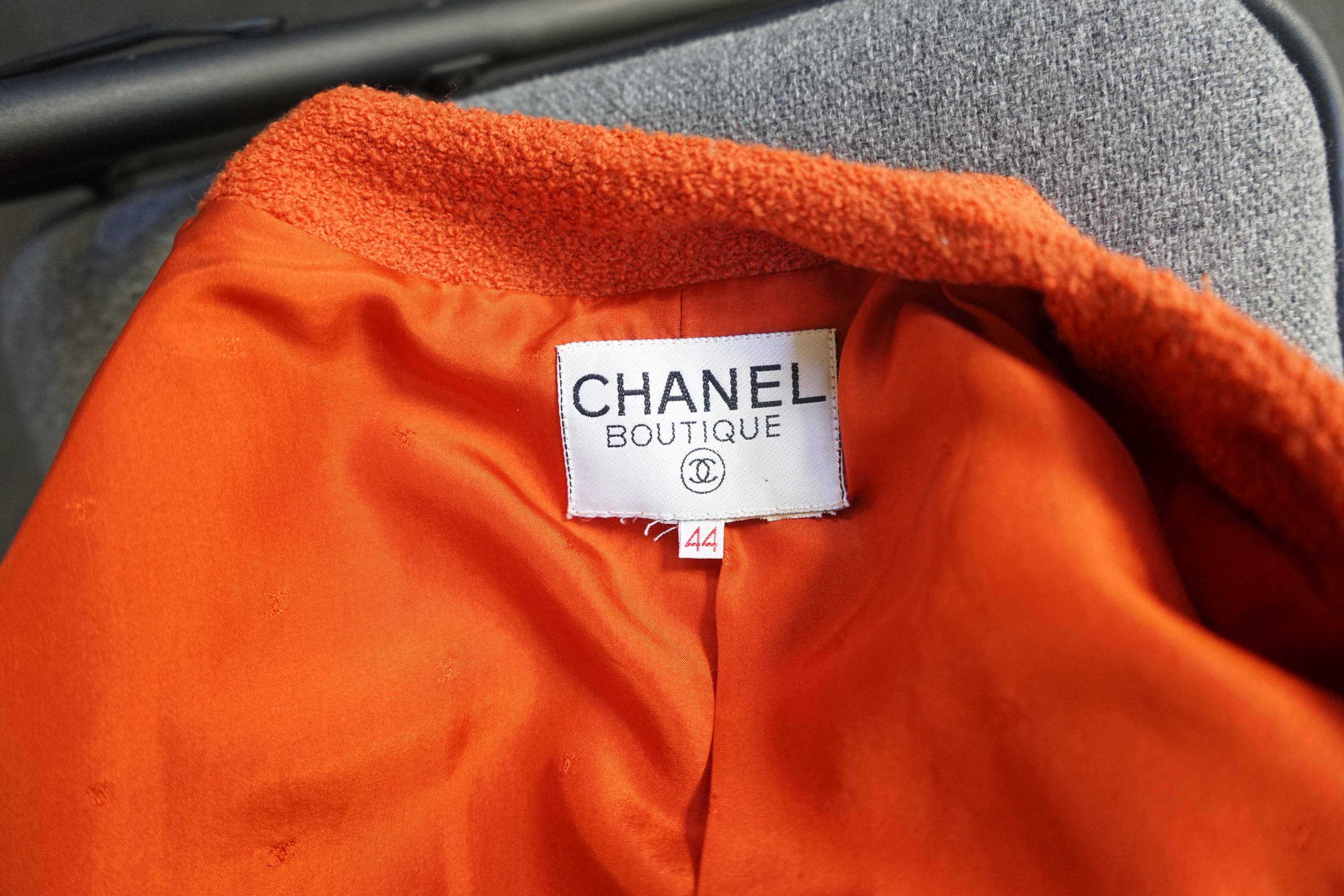 A Chanel lady's orange jacket, EU 44